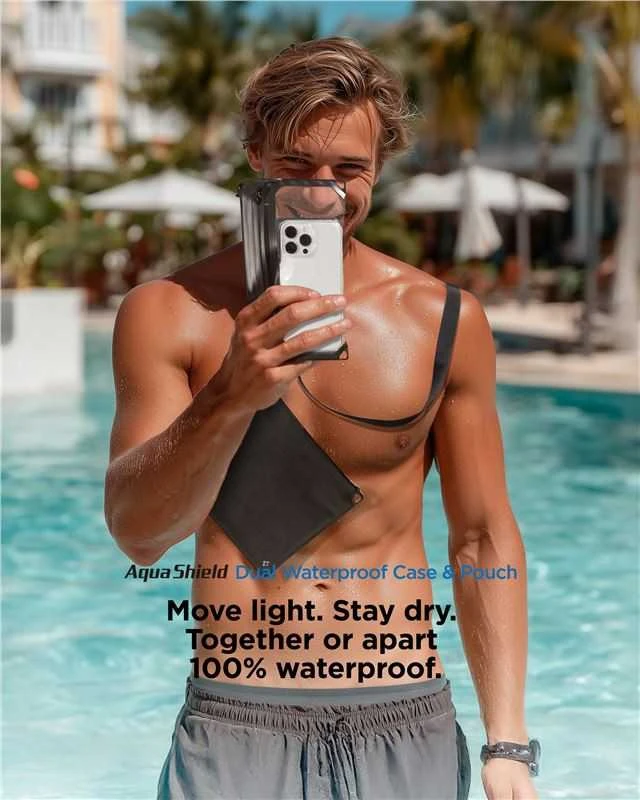 „Spigen Aqua Shield WaterProof Case A640“ (dvigubas, su „Crossbag“) 1 vnt., juodas