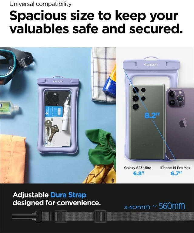 Spigen Aqua Shield vandeniui atsparus plūduriuojantis dėklas A610, 2 vnt., aqua mėlyna