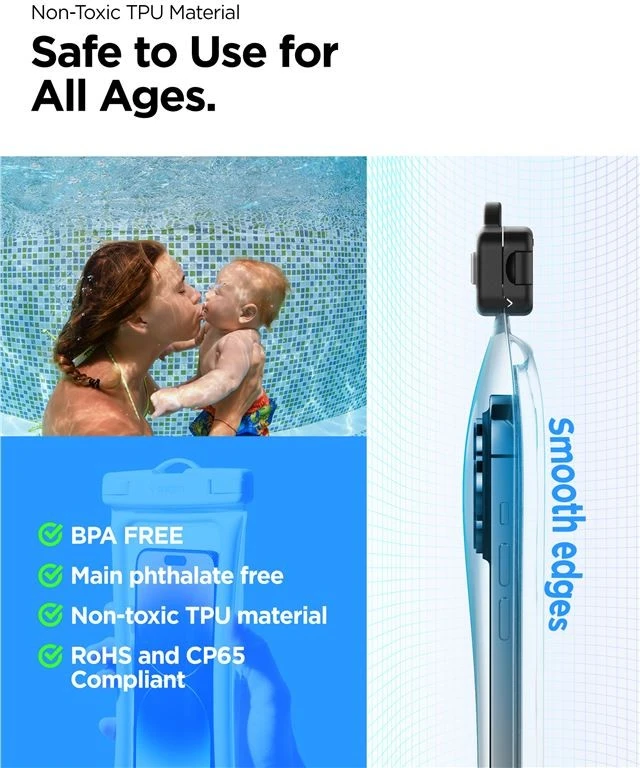 Spigen Aqua Shield vandeniui atsparus plūduriuojantis dėklas A610, 2 vnt., aqua mėlyna