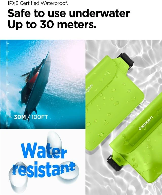 Spigen Universal Atsparus vandeniui Waist Bag 2 vnt. A620 kaktuso žalia