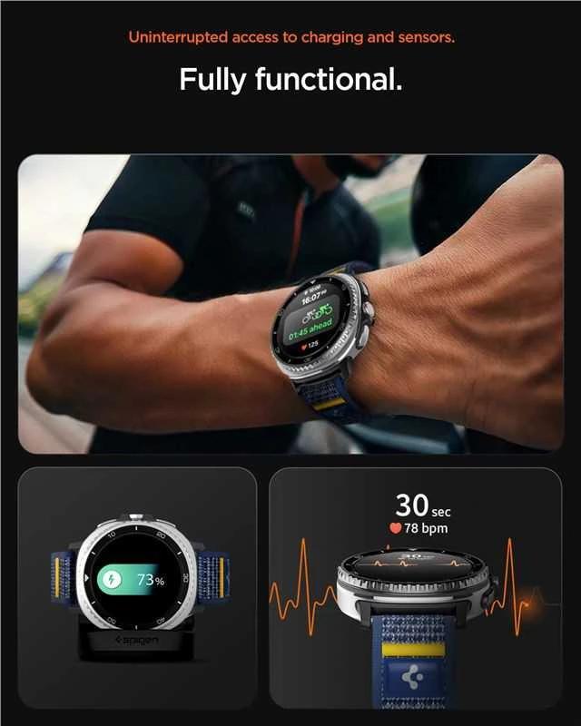 Spigen Athlex Air aktyvus dirželis, tamsiai mėlynas - Samsung Galaxy Watch 8 46mm/44mm/40mm