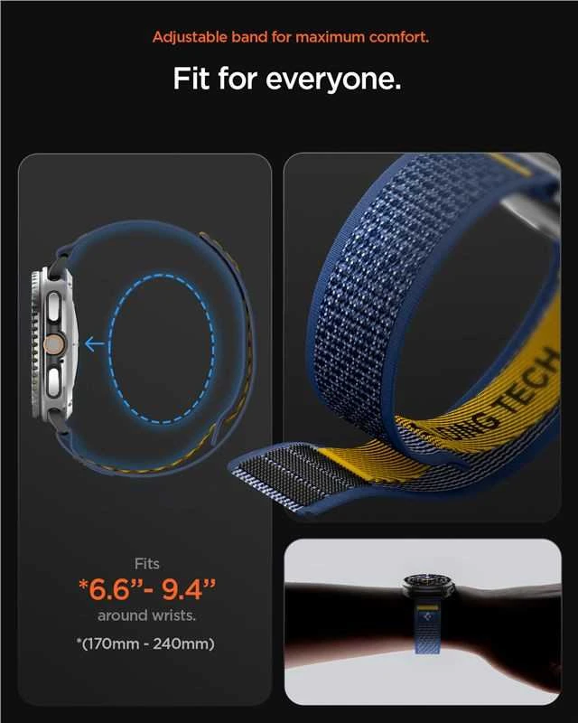 Spigen Athlex Air aktyvus dirželis, tamsiai mėlynas - Samsung Galaxy Watch 8 46mm/44mm/40mm