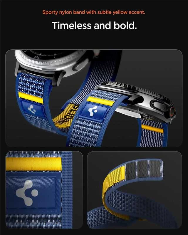 Spigen Athlex Air aktyvus dirželis, tamsiai mėlynas - Samsung Galaxy Watch 8 46mm/44mm/40mm