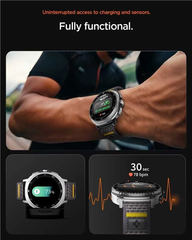 Spigen Athlex Air dirželis, aktyvios pilkos spalvos - Samsung Galaxy Watch 8 46mm/44mm/40mm
