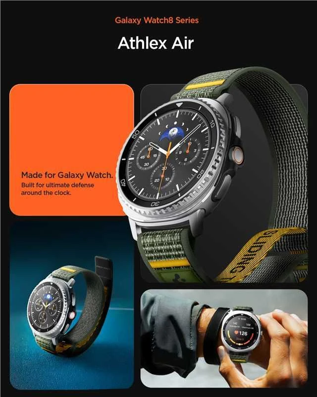 Spigen Athlex Air dirželis, aktyvi žalia - Samsung Galaxy Watch 8 46mm/44mm/40mm