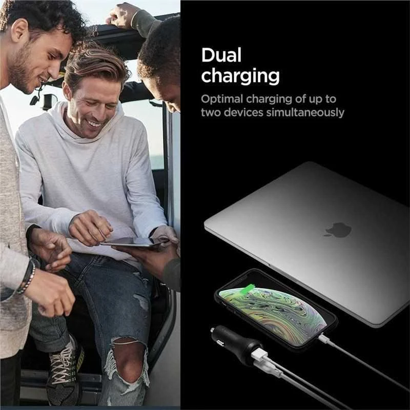 „Spigen“ automobilinis įkroviklis F31QC USB-C PD 3.0 QC Total 48W