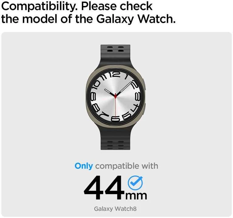 Spigen Bezel Tune (Diver), juodas - Galaxy Watch 8 (44mm)