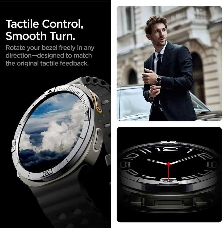Spigen Bezel Tune (Pilot), sidabrinis - Galaxy Watch 8 (44mm)