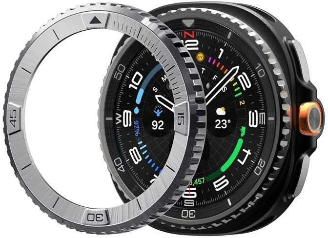 Spigen Bezel Tune (Pilot), sidabrinis - Samsung Galaxy Watch 8 Classic 46mm