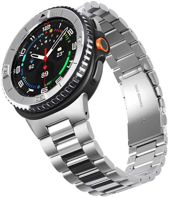 Spigen Bezel Tune (Pilot), sidabrinis - Samsung Galaxy Watch 8 Classic 46mm