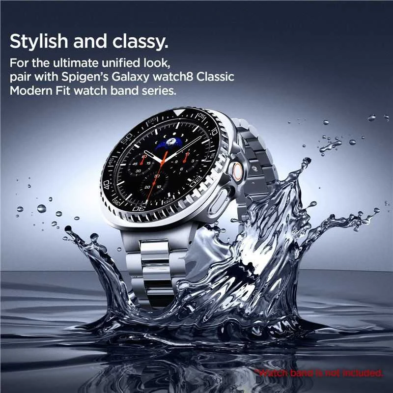 Spigen Bezel Tune Pro (Diver), juodas - Samsung Galaxy Watch 8 Classic 46mm