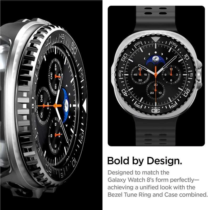 Spigen Bezel Tune Pro (Diver), juodas - Samsung Galaxy Watch 8 Classic 46mm