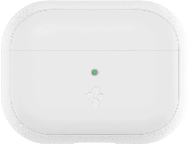 Spigen Silikoninis dėklas Silicone Fit baltas + pilkas dirželis - AirPods Pro (2-os kartos)