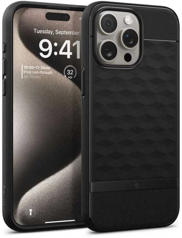Spigen CASEOLOGY PARALLAX MAG MAGSAFE Apple iPhone 15 PRO MAX MATTE dėklas telefonui juodos spalvos