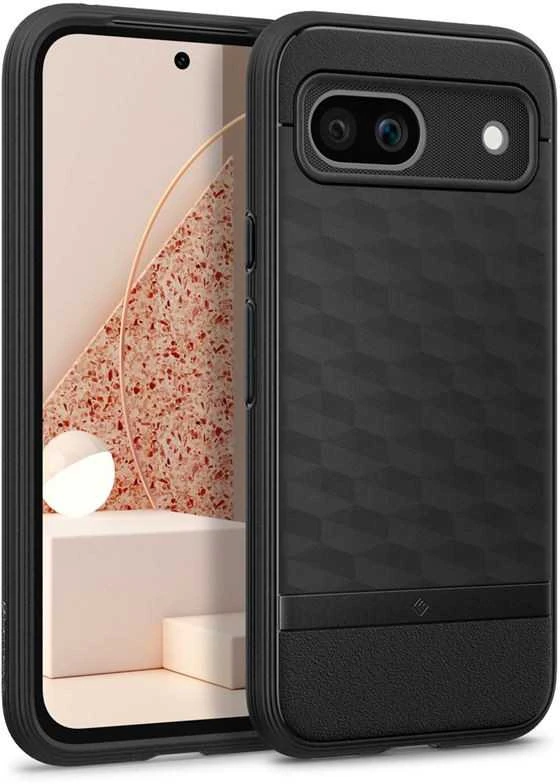 Dėklas Spigen Kazeologijos paralaksas, matinis juodas - „Google Pixel 8a“