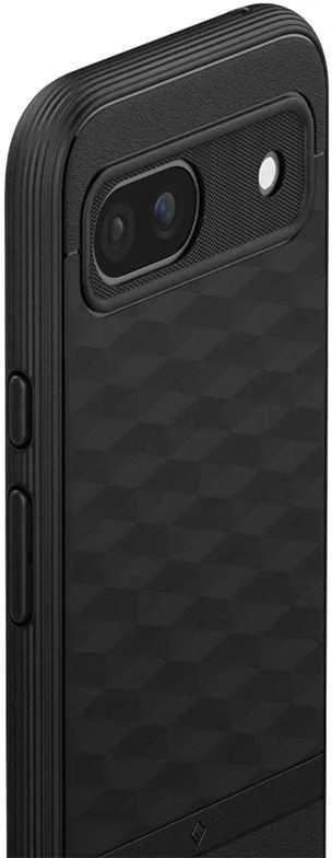 Dėklas Spigen Kazeologijos paralaksas, matinis juodas - „Google Pixel 8a“