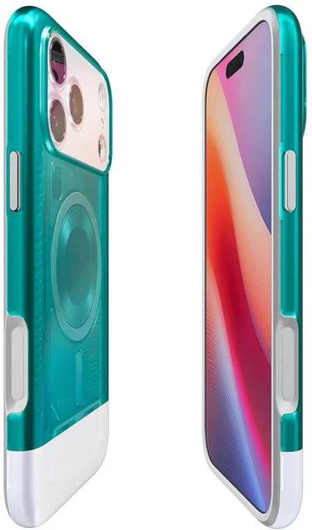 Dėklas „Spigen Classic C1 MagSafe“, bondi mėlyna – „iPhone 17 Pro Max“