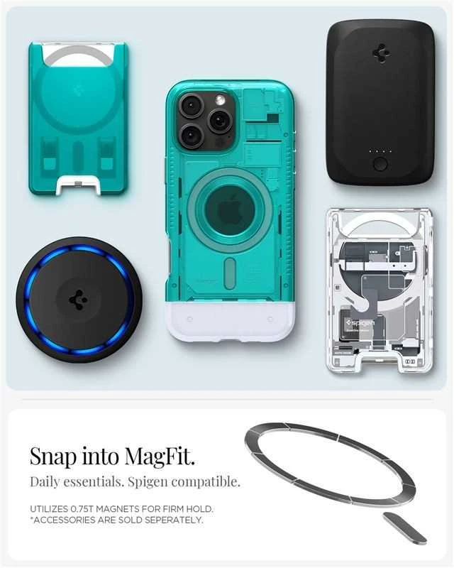 Dėklas Spigen Classic C1 MagSafe, bondi mėlynas - iPhone 16 Pro