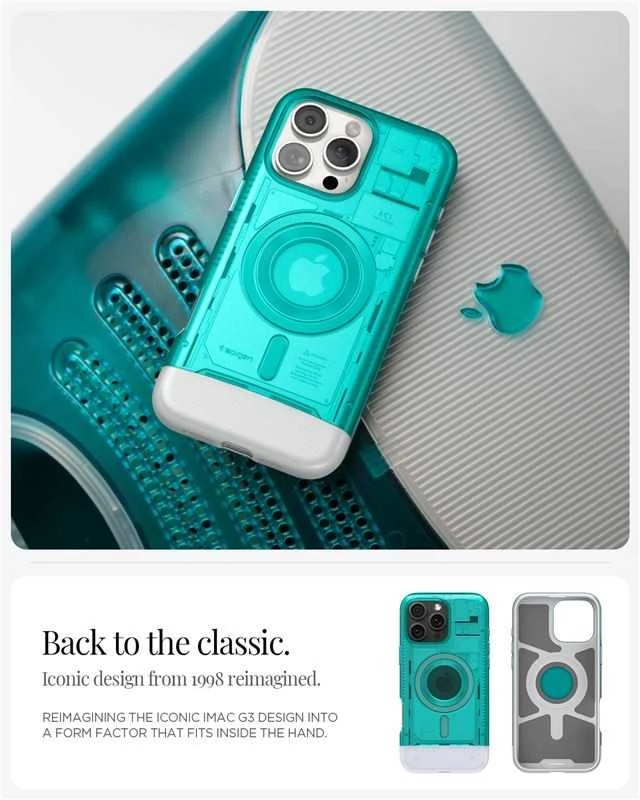 Dėklas Spigen Classic C1 MagSafe, bondi mėlynas - iPhone 16 Pro