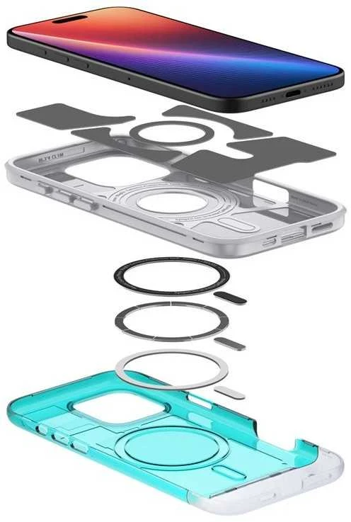 Dėklas Spigen Classic C1 MagSafe, bondi mėlynas - iPhone 16 Pro