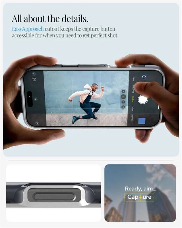 Dėklas Spigen Classic C1 MagSafe, grafito spalvos - iPhone 16 Pro