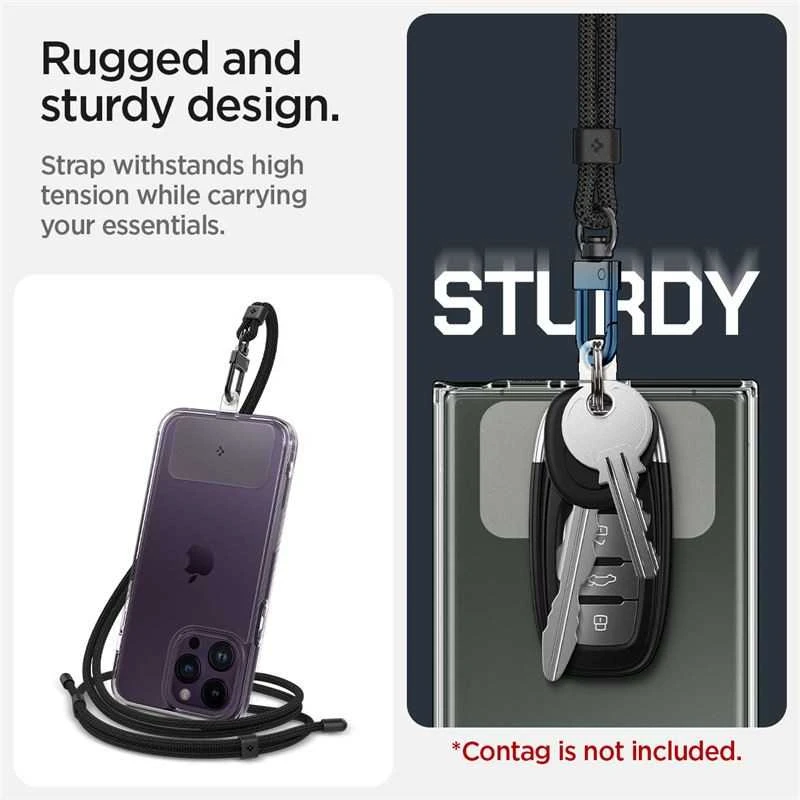 Spigen Crossbody Strap, juodas