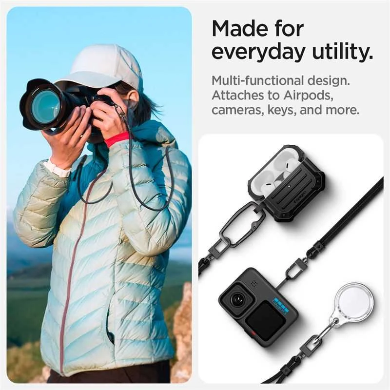 Spigen Crossbody Strap, juodas