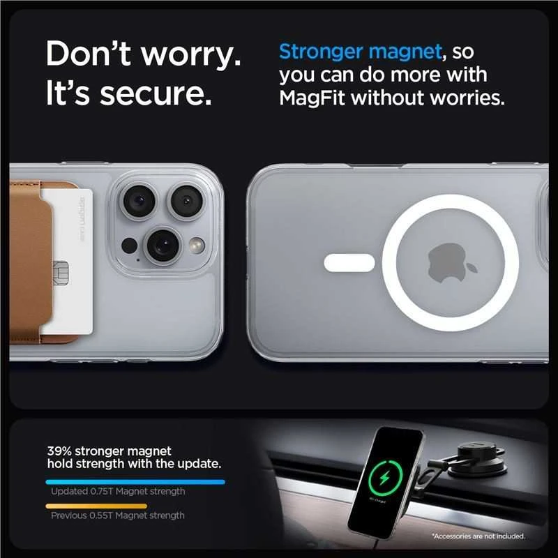 Dėklas „Spigen Crystal Flex MagSafe“, krištolo skaidrumo – „iPhone 16 Pro Max“
