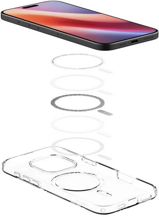Dėklas „Spigen Crystal Flex MagSafe“, krištolo skaidrumo – „iPhone 16 Pro Max“