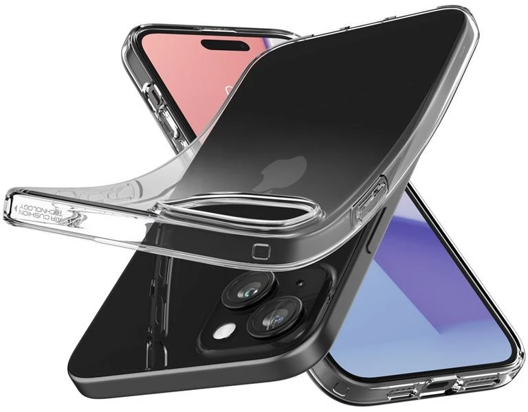 Dėklas „Spigen Crystal Flex“, krištolo skaidrumo – „Apple iPhone 15“