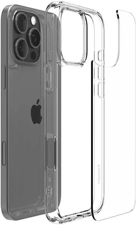 Dėklas „Spigen Crystal Hybrid“, krištolo skaidrumo – „iPhone 16 Pro Max“