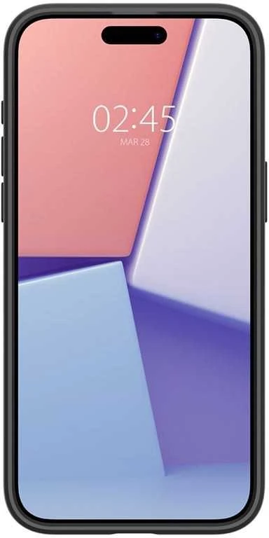 Dėklas Spigen Crystal Hybrid, matinė juoda - iPhone 15 Pro Max