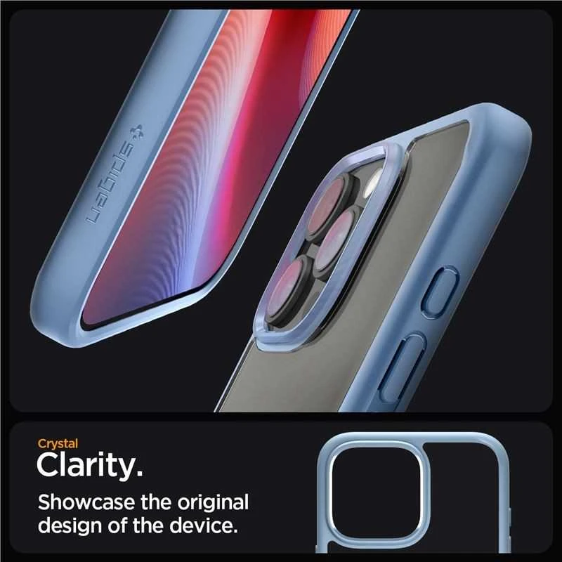 Dėklas Spigen Crystal Hybrid, sierra mėlynas - iPhone 16 Pro Max