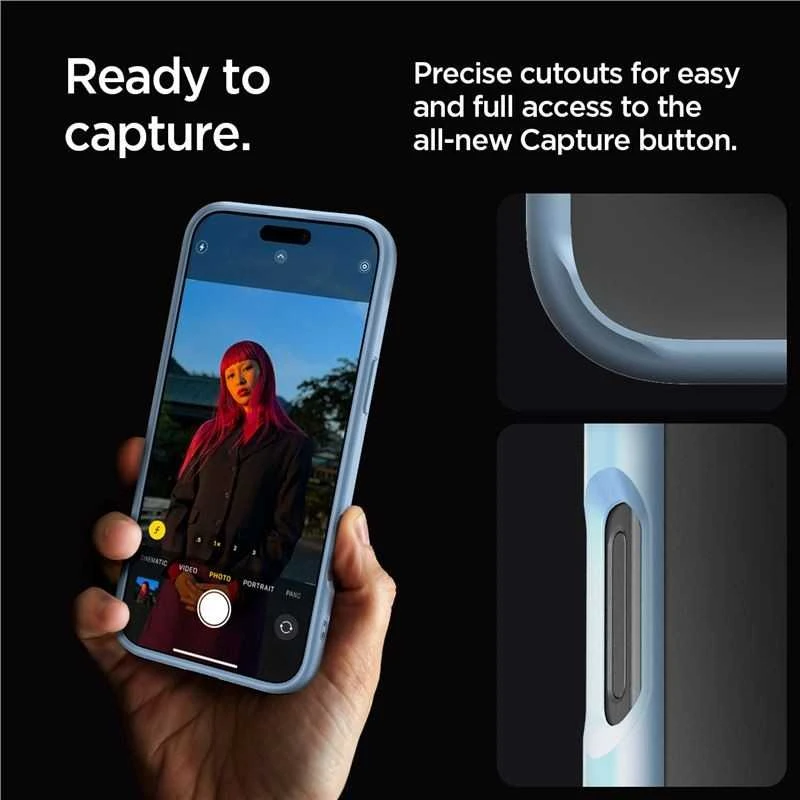 Dėklas Spigen Crystal Hybrid, sierra mėlynas - iPhone 16 Pro Max