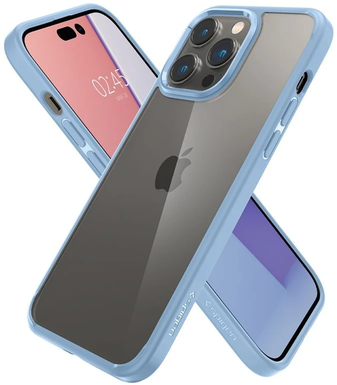 Dėklas Spigen Crystal Hybrid, Sierra mėlyna - iPhone 14 Pro