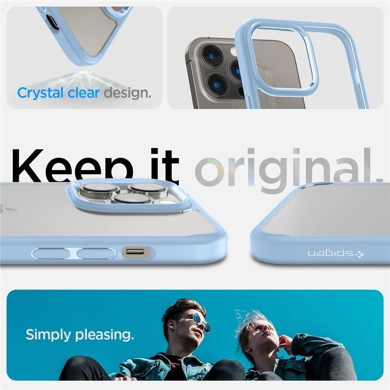 Dėklas Spigen Crystal Hybrid, sierra mėlyna - iPhone 14 Pro Max