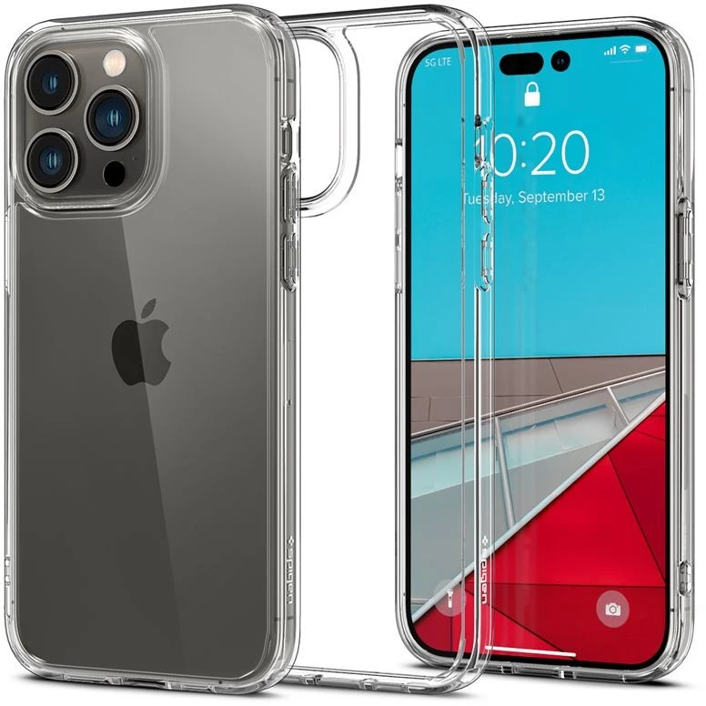 Dėklas SPIGEN IPHONE 14 PRO CRYSTAL ULTRA HYBRID CRYSTAL CLEAR (2022)