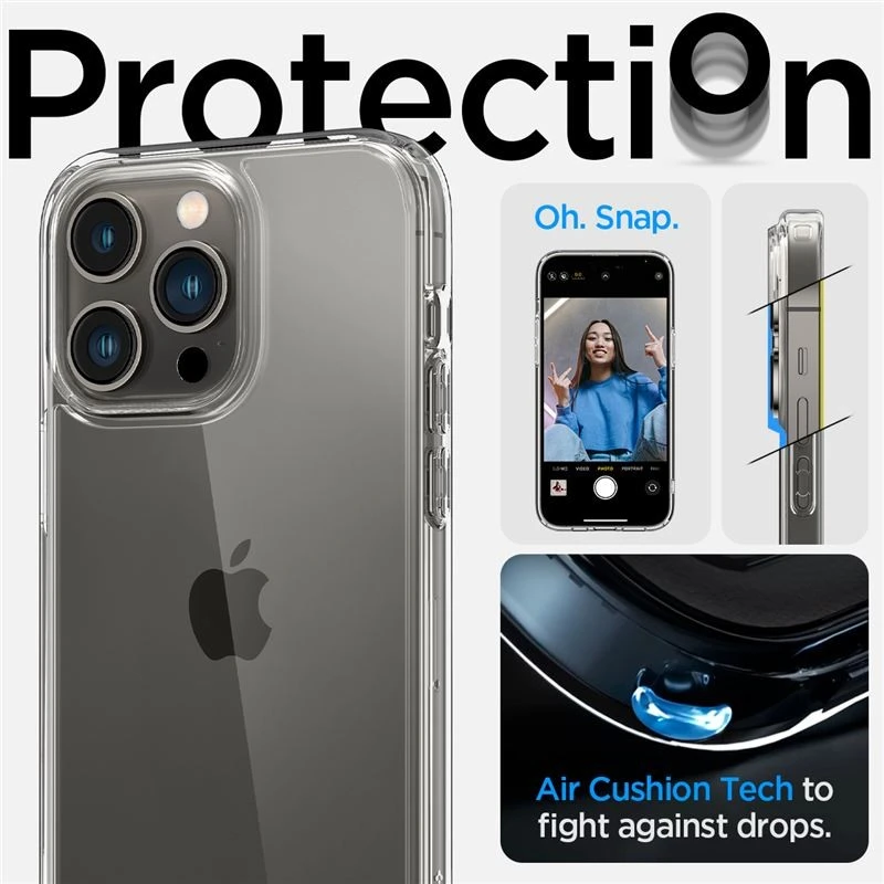 Dėklas SPIGEN IPHONE 14 PRO CRYSTAL ULTRA HYBRID CRYSTAL CLEAR (2022)