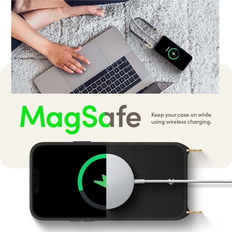 Dėklas Spigen Cyrill Classic Charm MagSafe, juodas - iPhone 14