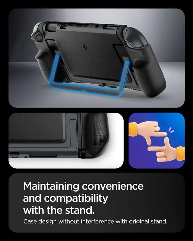 Dėklas Spigen Dual Grip na Nintendo Switch 2 - juoda