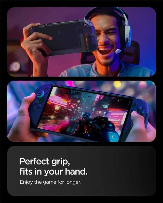 Dėklas Spigen Dual Grip na Nintendo Switch 2 - juoda