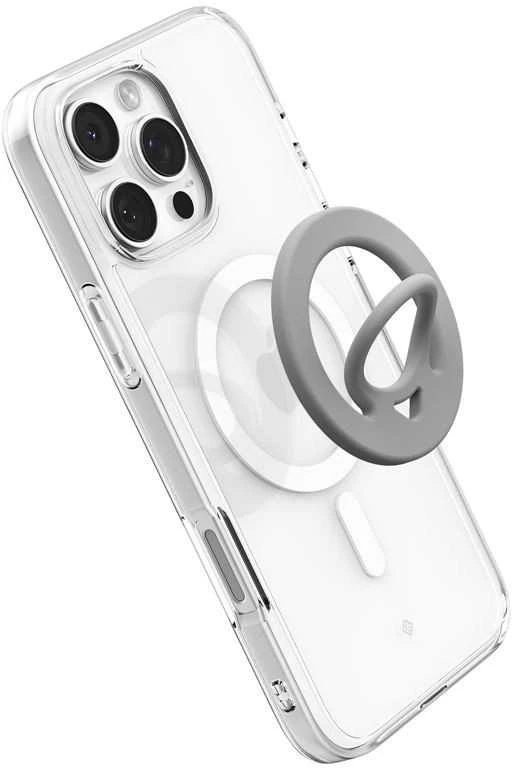 Spigen Dual Pop MagSafe telefono laikiklis, pilkas