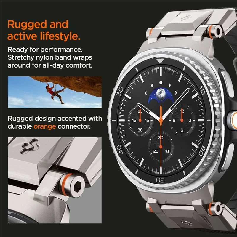 „Spigen DuraPro Armor“, juodas - „Samsung Galaxy Watch 8“ 46 mm/44 mm/40 mm