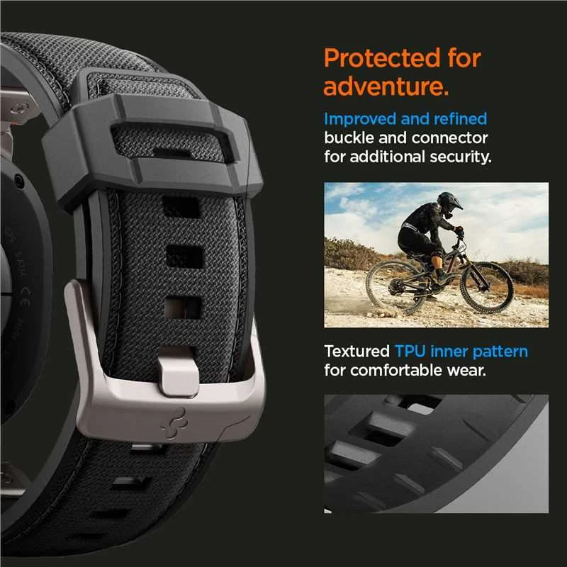 „Spigen DuraPro Armor“, juodas - „Samsung Galaxy Watch 8“ 46 mm/44 mm/40 mm