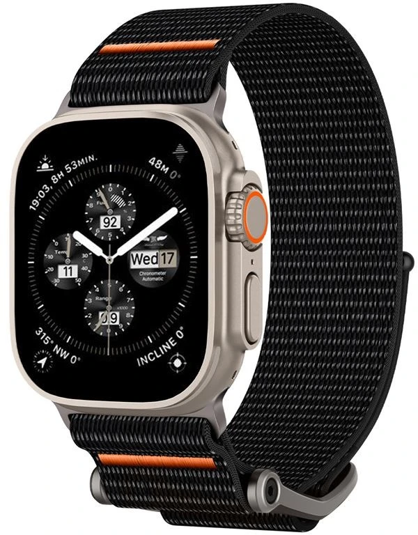 Spigen DuraPro Flex, juodos spalvos - Apple Watch 49mm/46mm/45mm/44mm/42mm