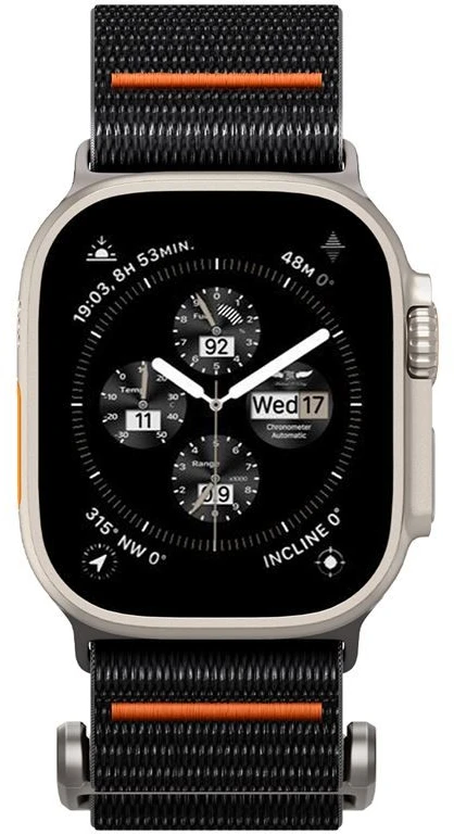 Spigen DuraPro Flex, juodos spalvos - Apple Watch 49mm/46mm/45mm/44mm/42mm