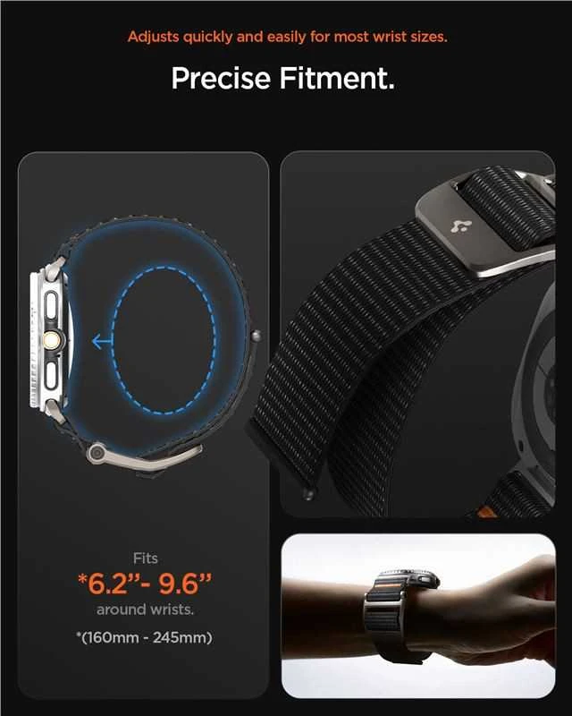 Spigen DuraPro Flex apyrankė skirti Samsung Galaxy Watch 40/44/46 mm – juodos spalvos