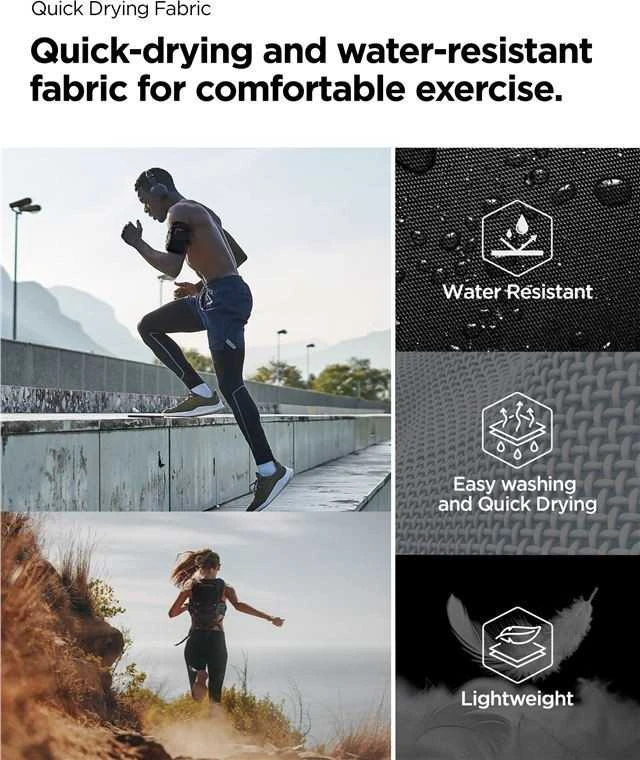 Spigen Dynamic Shield Armband dėklas telefonui juodos spalvos AMP04617