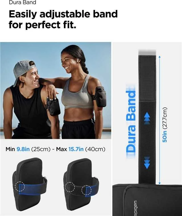 Spigen Dynamic Shield Armband dėklas telefonui juodos spalvos AMP04617
