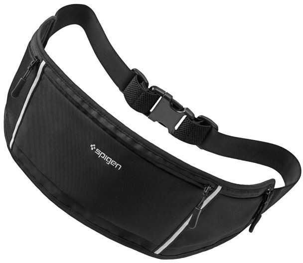 Spigen A710 Dynamic Shield Waist Bag – Sports Waist Bag / Belt Bag for Išmanusis telefonas iki 6.9 (juodos spalvos)